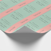 Gepersonaliseerd pastel zachte perzik, Oerwoud mis Cadeaupapier (Hoek)