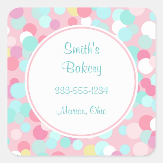 Gepersonaliseerd Pastel Zakelijke Stickers (Voorkant)