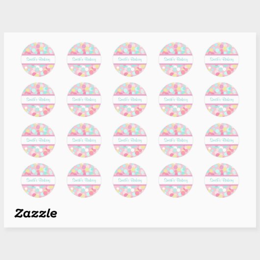 Gepersonaliseerd Pastel Zakelijke Stickers (Vel)