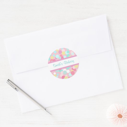 Gepersonaliseerd Pastel Zakelijke Stickers (Envelop)