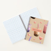 Gepersonaliseerd pastelbeltheepatroon notitieboek (Binnen)
