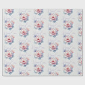 Gepersonaliseerd pastelbloem inpakpapier (Vlak)