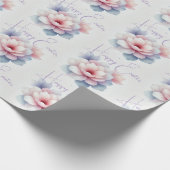 Gepersonaliseerd pastelbloem inpakpapier (Hoek)