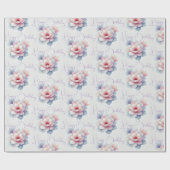 Gepersonaliseerd pastelbloem inpakpapier (Vlak)