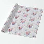 Gepersonaliseerd pastelbloem inpakpapier (Uitgerold)