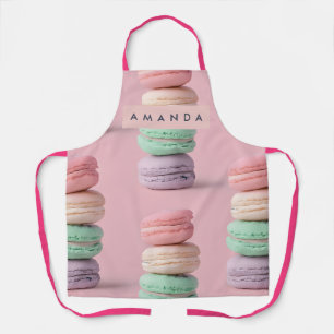 Gepersonaliseerd Pastelkleurige Regenboog Macaron Schort
