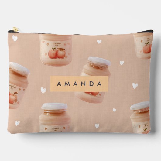 Gepersonaliseerd pastelperzik jam patroon etui (Voorkant)
