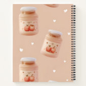 Gepersonaliseerd pastelperzik jam patroon notitieboek (Achterkant)