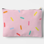 Gepersonaliseerd pastelroze spikkelconfetti etui (Achterkant)