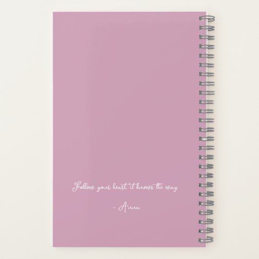 Gepersonaliseerd  pastelschrift notitieboek (Achterkant)