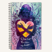 Gepersonaliseerd  pastelschrift notitieboek (Voorkant)