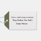 Gepersonaliseerd pastor Birthday Jubileum Kerstmis Cadeaulabel (Achterkant Horizontaal)