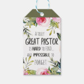 Gepersonaliseerd pastor Birthday Jubileum Kerstmis Cadeaulabel (Voorkant)