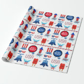 Gepersonaliseerd patriotticum cadeaupapier (Uitgerold)