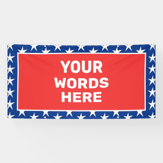 Gepersonaliseerd patriotticum spandoek (Horizontaal)