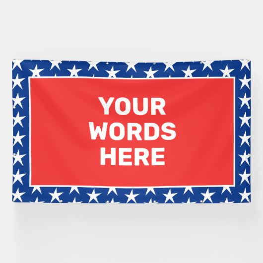 Gepersonaliseerd patriotticum spandoek (Horizontaal)