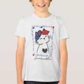 Gepersonaliseerd Patriottisch Cat Kinder T-shirt (Voorkant)
