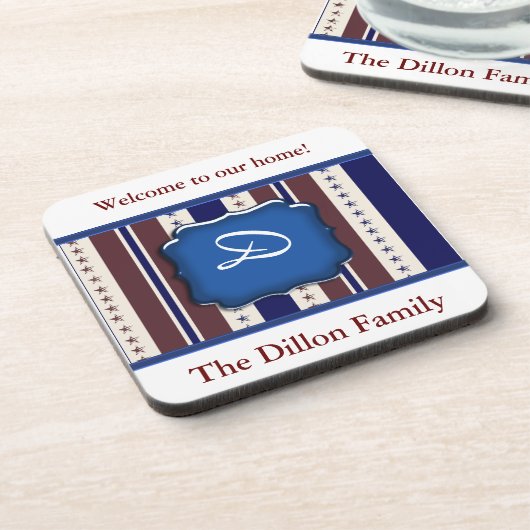 Gepersonaliseerd patriottisch ontwerp onderzetter (Linkerzijde)