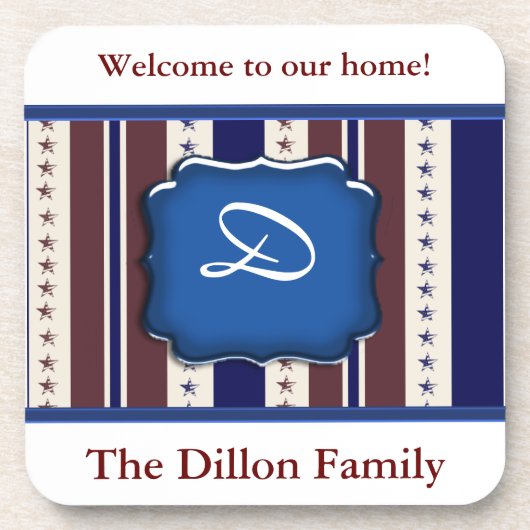 Gepersonaliseerd patriottisch ontwerp onderzetter (Voorkant)