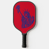 Gepersonaliseerd Patriottische Monogram Pickleball Paddle (Achterkant)