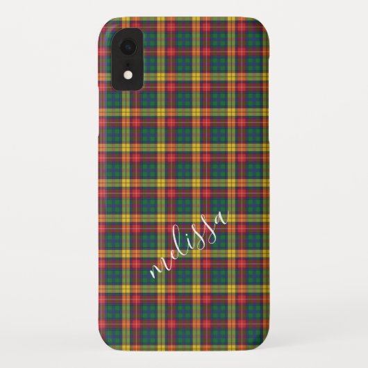 Gepersonaliseerd patroon Buchanan Tartan Case-Mate iPhone Case (Achterkant)