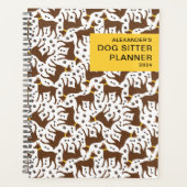 Gepersonaliseerd patroon Business Dog Sitter Plann Planner (Voorkant)