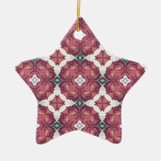 Gepersonaliseerd patroon keramisch ornament (Voorkant)