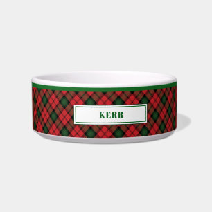 Gepersonaliseerd patroon van Clan Kerr Tartan Voerbakje