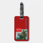 Gepersonaliseerd patroon van honden en katten. bag bagagelabel (Achterkant verticaal)