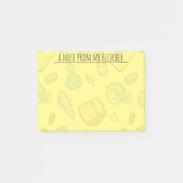 Gepersonaliseerd patroon van kleurrijke schoolbeno post-it® notes