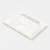 Gepersonaliseerd patroon van schoolbenodigdheden post-it® notes (Schuin)