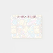 Gepersonaliseerd patroon van schoolbenodigdheden post-it® notes (Voorkant)