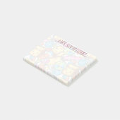 Gepersonaliseerd patroon van schoolbenodigdheden post-it® notes (Schuin)