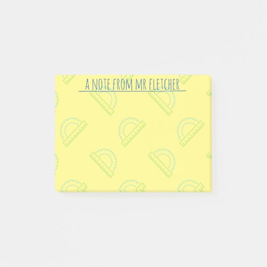 Gepersonaliseerd patroon Wiskunde protractor Post-it® Notes (Voorkant)