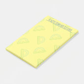 Gepersonaliseerd patroon Wiskunde protractor Post-it® Notes (Schuin)