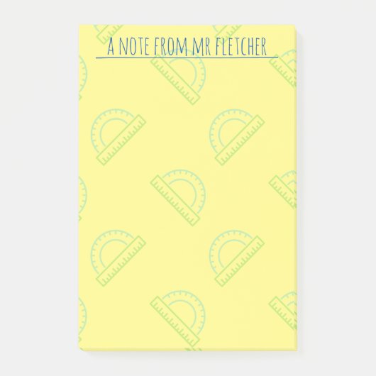 Gepersonaliseerd patroon Wiskunde protractor Post-it® Notes (Voorkant)