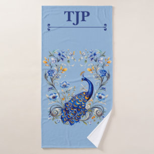 Gepersonaliseerd Pauw Design - Elegant cadeau voor Bad Handdoek