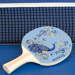 Gepersonaliseerd Pauw Design - Elegant cadeau voor Tafeltennisbatje