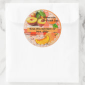 Gepersonaliseerd Peach Jam Classic Round Sticker (Tas)