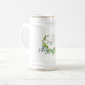 Gepersonaliseerd pensioen bier Stein Botanical Gol Bierpul (Voorkant links)