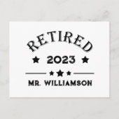 Gepersonaliseerd pensioen cadeau idee feestdagenkaart (Voorkant)