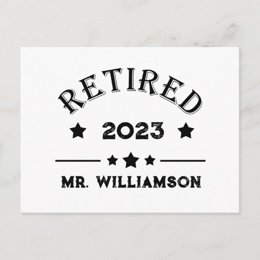 Gepersonaliseerd pensioen cadeau idee feestdagenkaart (Voorkant)