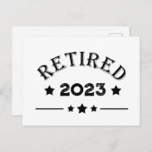 Gepersonaliseerd pensioen cadeau idee feestdagenkaart (Voorkant / Achterkant)