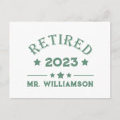 Gepersonaliseerd pensioen cadeau idee feestdagenkaart (Voorkant)