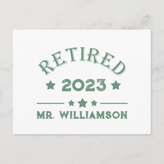 Gepersonaliseerd pensioen cadeau idee feestdagenkaart (Voorkant)