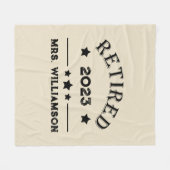 Gepersonaliseerd pensioen cadeau idee fleece deken (Voorkant (Horizontaal))