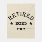 Gepersonaliseerd pensioen cadeau idee fleece deken (Voorkant)