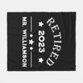 Gepersonaliseerd pensioen cadeau idee fleece deken (Voorkant (Horizontaal))