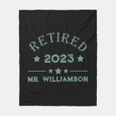 Gepersonaliseerd pensioen cadeau idee fleece deken (Voorkant)