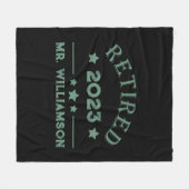 Gepersonaliseerd pensioen cadeau idee fleece deken (Voorkant (Horizontaal))